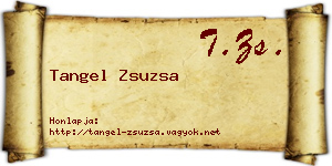 Tangel Zsuzsa névjegykártya