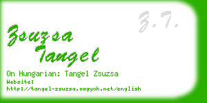 zsuzsa tangel business card
